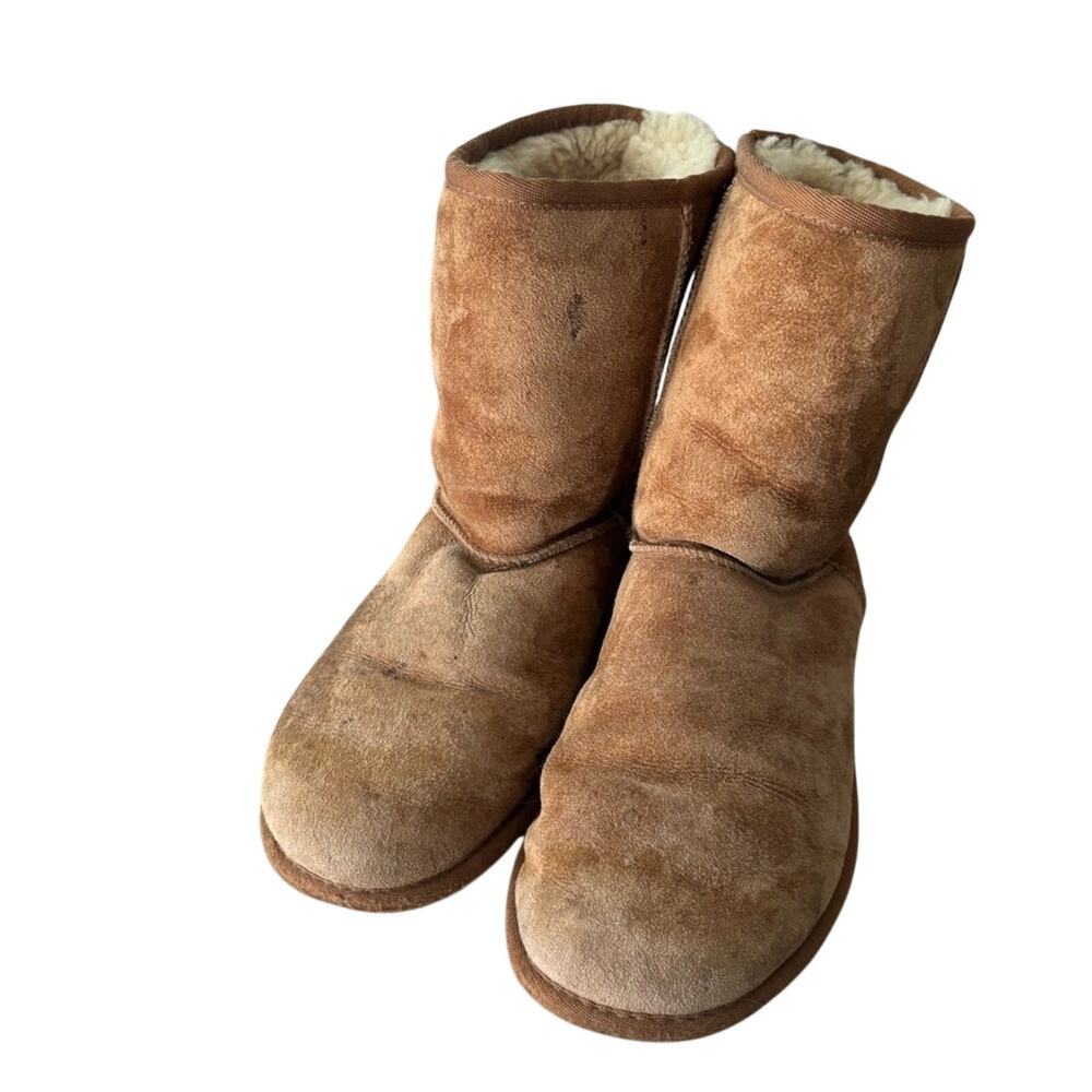UGG Classic Short Boot Tan Suede Shearling 7